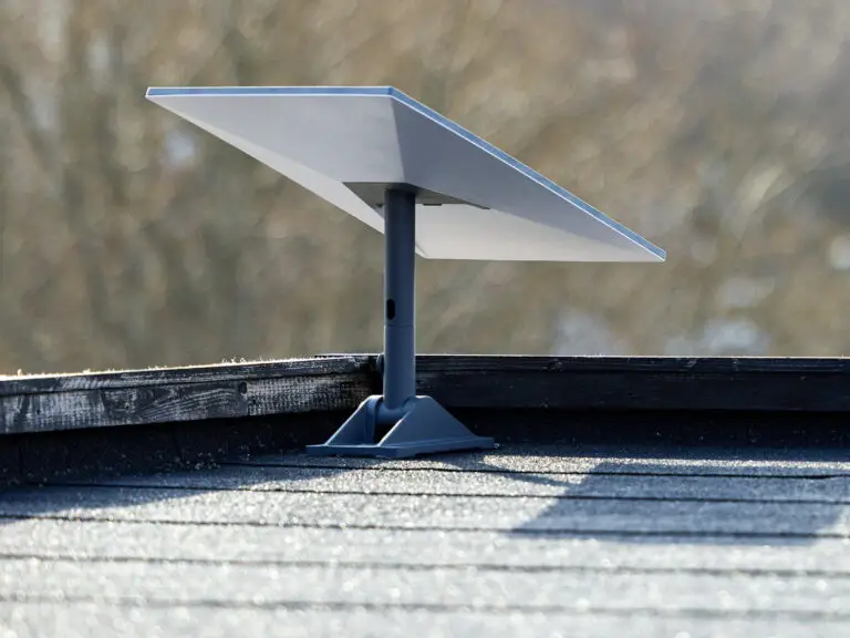 Starlink standard dish on a rooftop